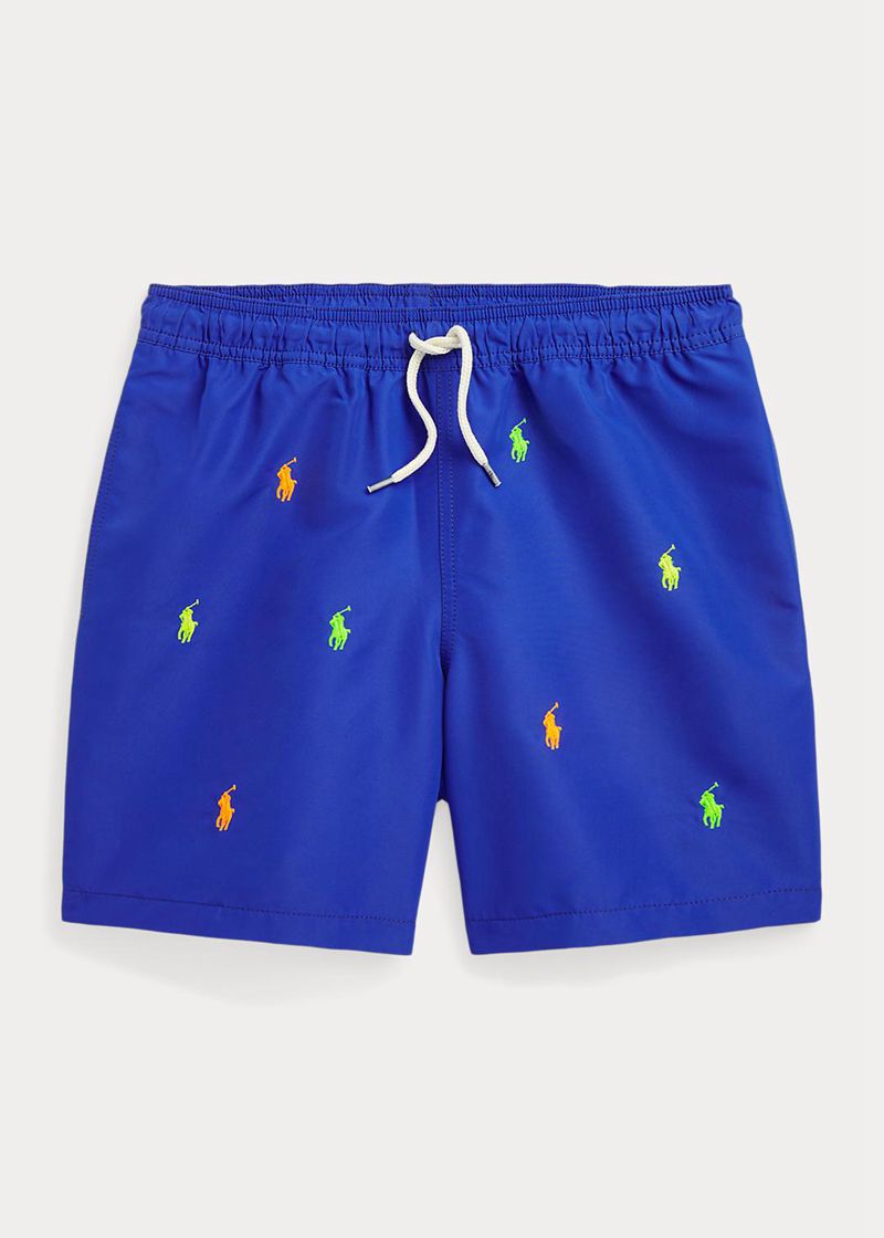 Shorts Polo Ralph Lauren Niño 6-14 Años Traveller Nadando Trunk Chile Azules AGQVK-6941